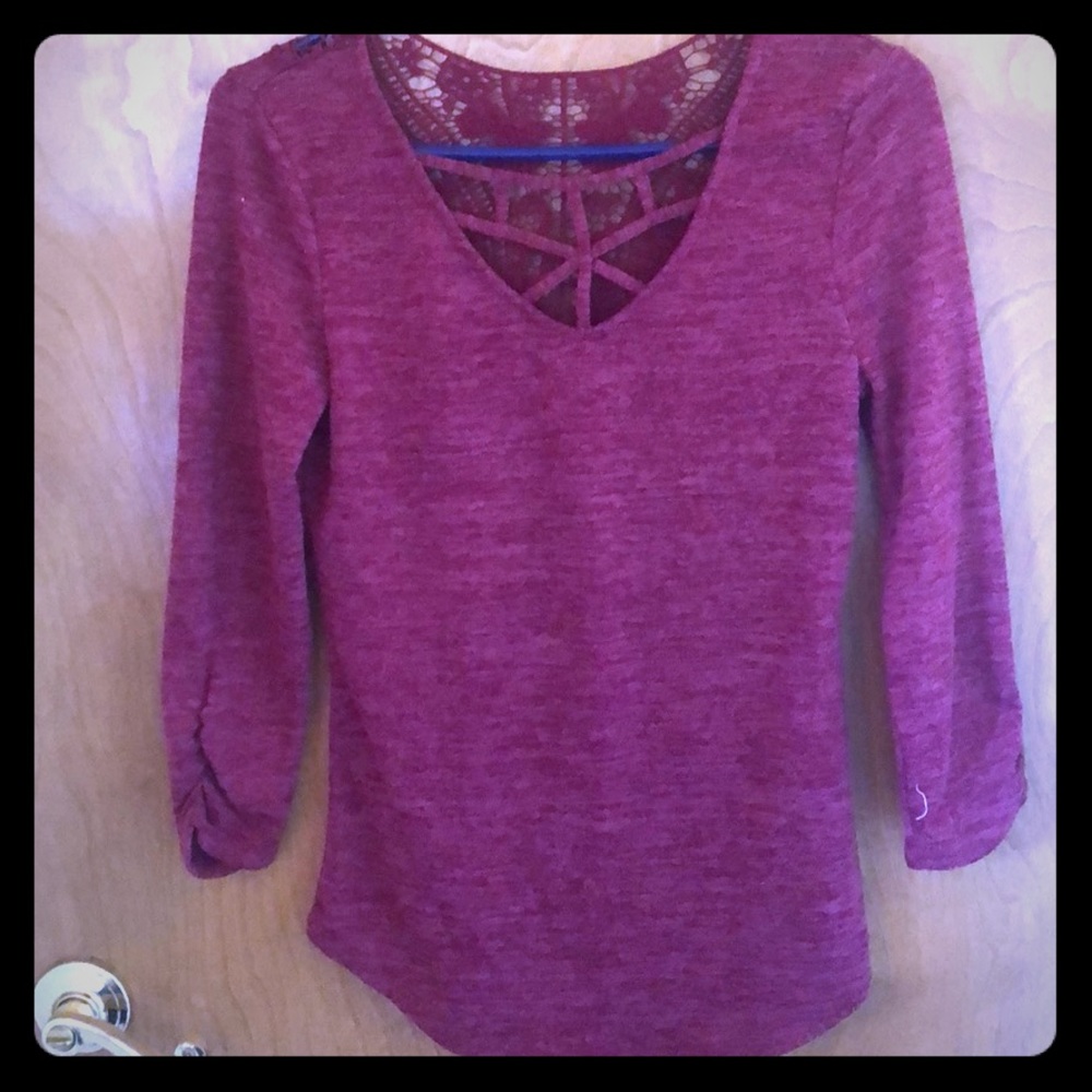 Dark red blouse